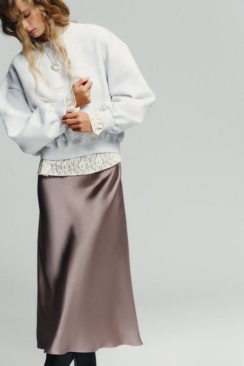 ZARA BASIC PLUSH SWEATSHIRT